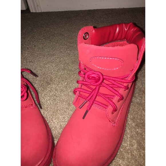 Men\'s Casual Work Hiking Boots Lace Up Size 6 Red main image 4
